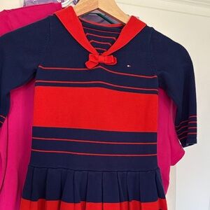 Tommy Hilfiger Red and Navy Knit Dress